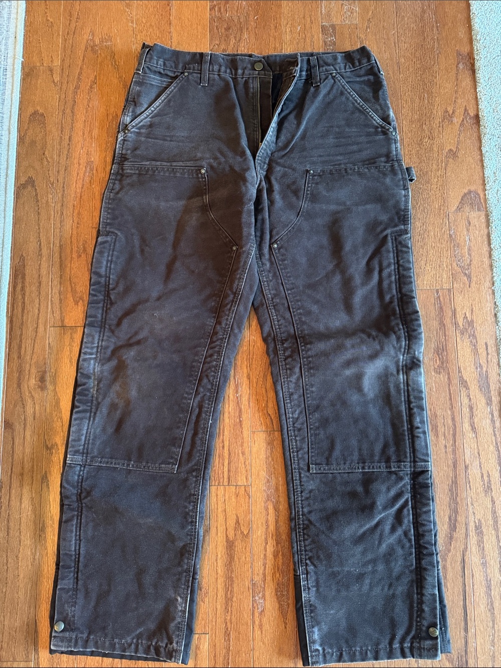 Men's Carhartt Brown Insulated Work Pants - Dungaree Fit